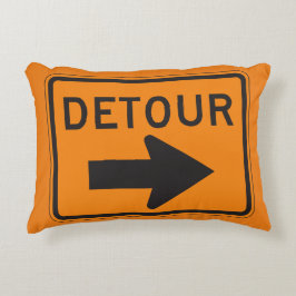 Detour Sign Cushion アクセントクッション
