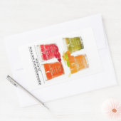 Detoxジュースのリフレッシュ 長方形シール (封筒)