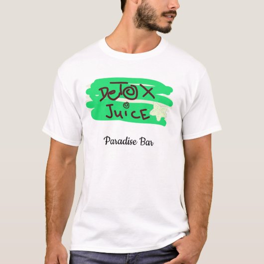 Detox Juice Schild grün  Tシャツ (正面)