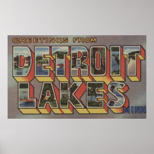detroit湖、ミネソタ-大きい手紙場面 ポスター