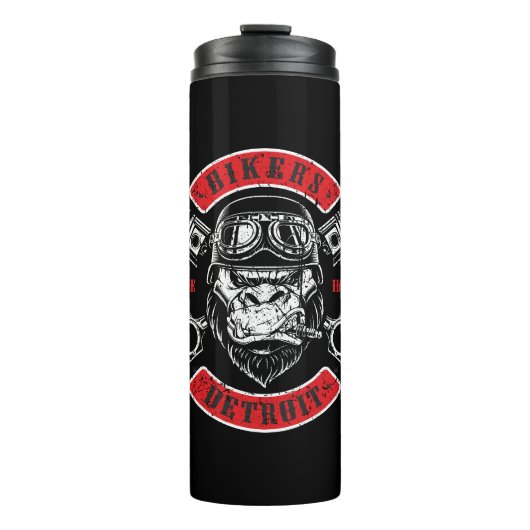 Detroit Biker Motorrad Chopper Gorilla タンブラー (正面)