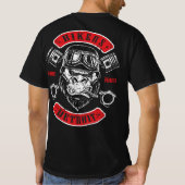 Detroit Biker Motorrad Chopper Gorilla Tシャツ (裏面)