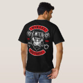 Detroit Biker Motorrad Chopper Gorilla Tシャツ (裏面フル)