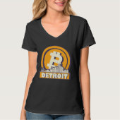 Detroit Bitcoin Maximalist  Bitcoin Detroit Skylin Tシャツ (正面)