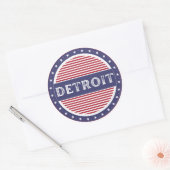 Detroit City Pride Emblem – American Identity ラウンドシール (封筒)