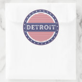 Detroit City Pride Emblem – American Identity ラウンドシール (バッグ)