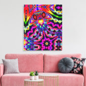 Detroit Cop Beats Off Two Men キャンバスプリント (インサイチュ (リビング))