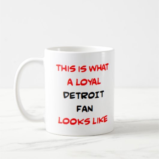 detroit fan, loyal コーヒーマグカップ (左)