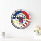 Detroit flag Large Clock ラージ壁時計 (ホーム)