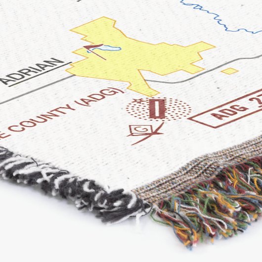 Detroit Flyway Chart スローブランケット (コーナー)