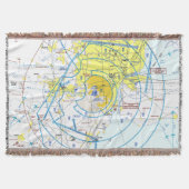 Detroit Flyway Chart スローブランケット (正面)