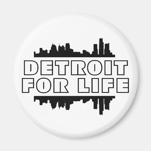 Detroit for Life - Skyline マグネット (正面)