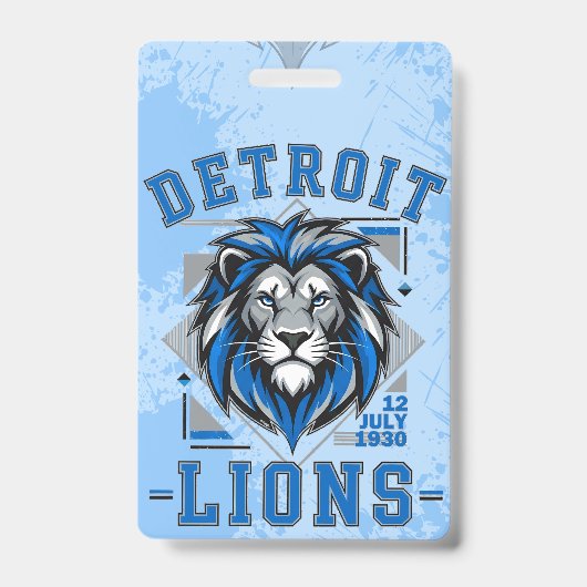 Detroit Lions  football バッジ (正面)