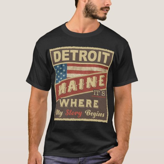 DETROIT、MEストーリーが始まる場所 Tシャツ (正面)