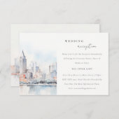 Detroit Michigan Landscape Wedding Reception エンクロージャーカード (正面/裏面)