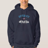 Detroit Michigan Modern Skyline Urban Style パーカ (正面)
