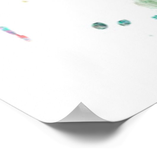 Detroit Michigan Skyline ポスター (角)