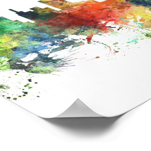 DETROIT, MICHIGAN SKYLINE SP - ポスター (角)