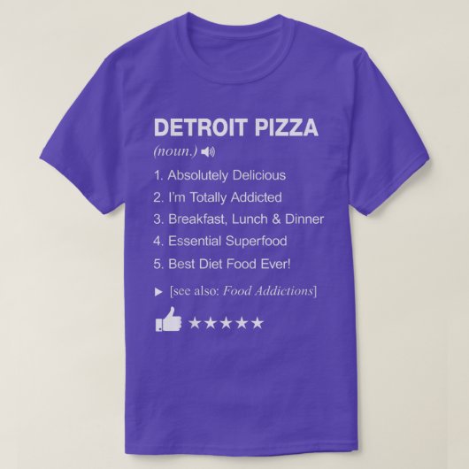 Detroit Pizza Definition Meaning Funny Tシャツ (デザイン正面)