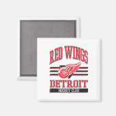 Detroit Red Wings Hockey Club Gray Officially Lice マグネット (正面/裏面)