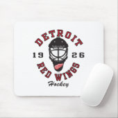 Detroit Red Wings Hockey Mask Gray Officially Lice マウスパッド (マウス)