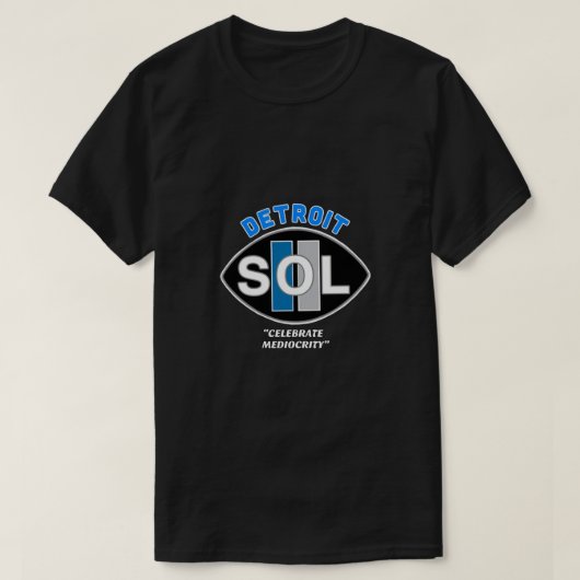 DETROIT-S.O.L. (同じ古いライオンズ)エッセンシャルTシャツ Tシャツ (デザイン正面)
