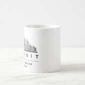 DETROIT Skyline – Custom Wedding favor コーヒーマグカップ (中央)