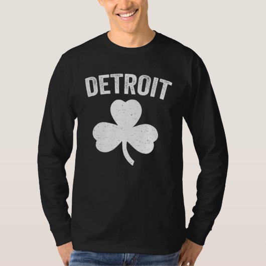 Detroit St Patrick s Day Parade Irish Shamrock Cut Tシャツ (正面)
