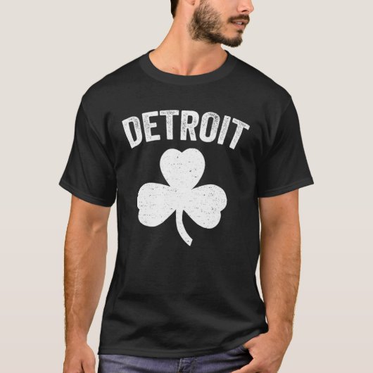 Detroit St Patrick s Day Parade Irish Shamrock Cut Tシャツ (正面)