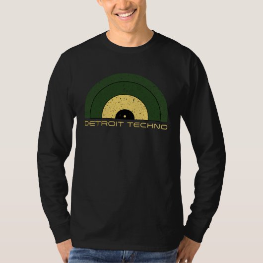 Detroit Techno Retro Look Record with Detroit Tech Tシャツ (正面)