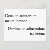 Deus, in adiutorium meum intende – はがき (正面)