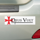 Deus Vultの(神はそれを決定します!)バンパーステッカーの白 バンパーステッカー (車上)