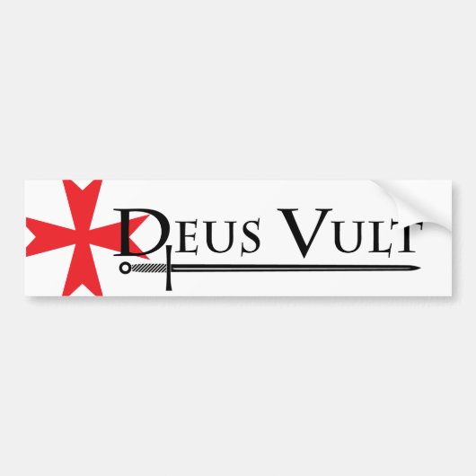 Deus Vultの(神はそれを決定します!)バンパーステッカーの白 バンパーステッカー (正面)