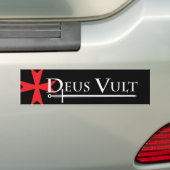 Deus Vultの(神はそれを決定します!)バンパーステッカーの黒 バンパーステッカー (車上)