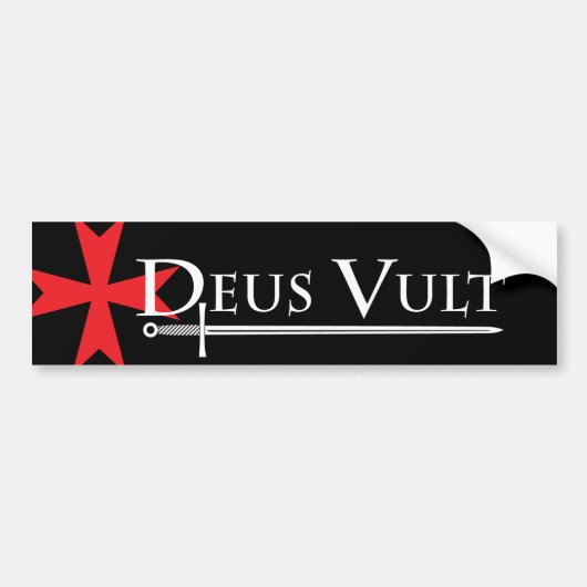 Deus Vultの(神はそれを決定します!)バンパーステッカーの黒 バンパーステッカー (正面)