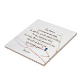 Deut 31:6あなた方は一人ではない聖書Kingfisher鳥 タイル (側面)