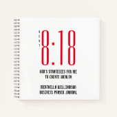 DEUT 8v18ビジネスパーソナライズされた祈りの言葉ジャーナル ノートブック (正面)