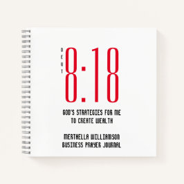 DEUT 8v18 パーソナライズされたビジネス祈り日記 ノートブック