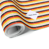 Deutchland and German Flag Tiled Personalized  ラッピングペーパー (ロールコーナー)