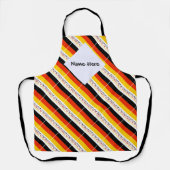 Deutchland and German Flag Tiled with Your Name エプロン (正面)