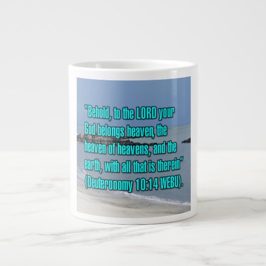 Deuteronomy 10:14 WEBU Mug ジャンボコーヒーマグカップ (正面)