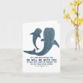 Deuteronomy 31_8 Whale Shark Christian Faith Pun O カード (黄色い花)