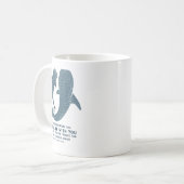 Deuteronomy 31_8 Whale Shark Christian Faith Pun O コーヒーマグカップ (正面左)