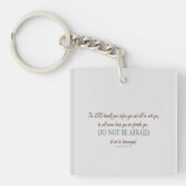 Deuteronomy 31 Do Not Be Afraid, Floral Borders キーホルダー (正面)