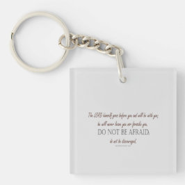 Deuteronomy 31 Do Not Be Afraid, Floral Borders キーホルダー