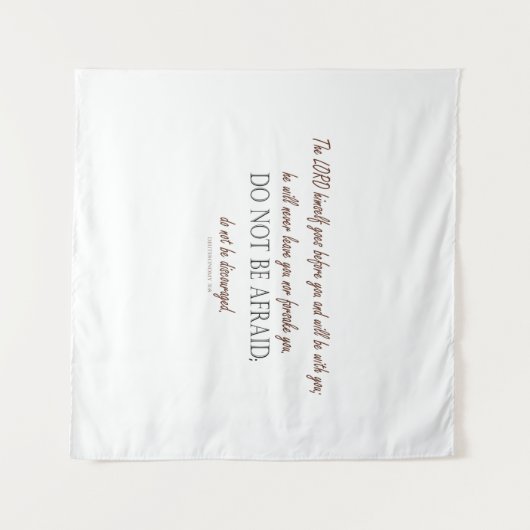 Deuteronomy 31 Do Not Be Afraid, Floral Borders タペストリー (正面(横))