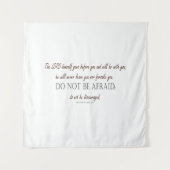 Deuteronomy 31 Do Not Be Afraid, Floral Borders タペストリー (正面)