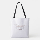 Deuteronomy 31 Do Not Be Afraid, Floral Borders トートバッグ (裏面)