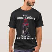 Deutsch Funny American German Dogs Quotes Germany  Tシャツ (正面)