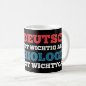Deutsch Ist Wichtig Aber Biologie Ist Wichtiger コーヒーマグカップ (正面右)